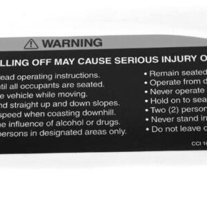 DECAL, WARNING, OCCUPANT 102519301