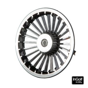 Golf Cart 8" Black & Chrome Turbine Wheel Cover (set of 4)
